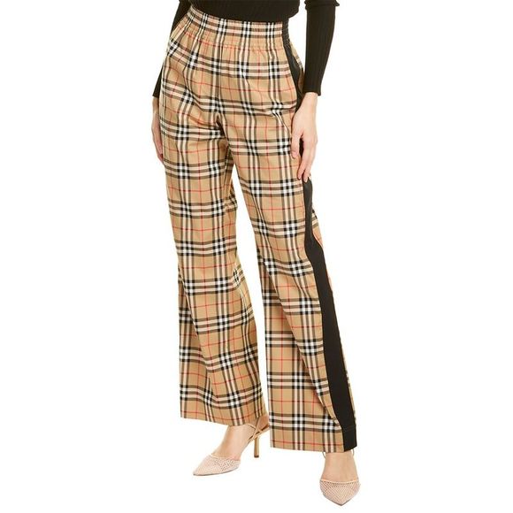 Burberry Pants - Burberry Womens Stripe Vintage Check Stretch Trouser